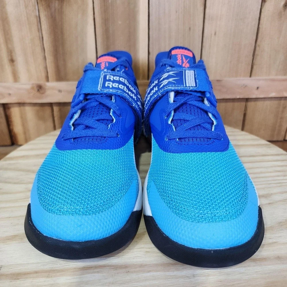 Reebok Lifter PR II Shoes Mens 10 Blue Mesh Gym Weightlifting Sneakers FX3227